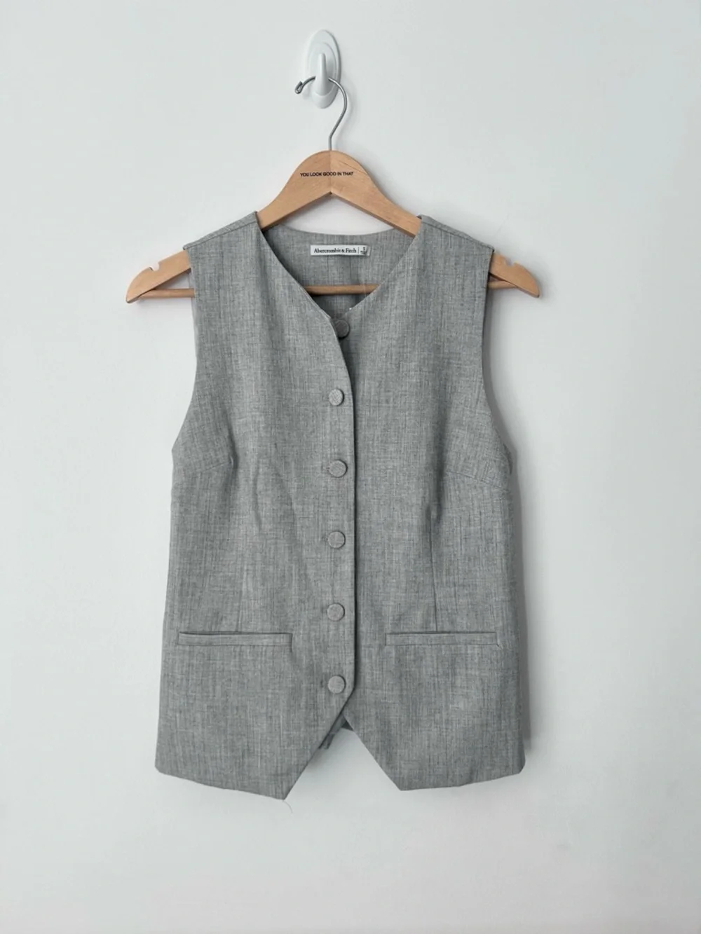 Abercrombie & Fitch Gray Vest | NWT - Picture 1 of 4